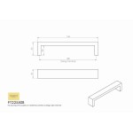 Stainless Steel Rectangular Cabinet Bar Handle - 128mm Centres