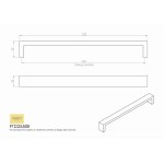 Stainless Steel Rectangular Cabinet Bar Handle - 224mm Centres