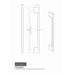 Polished Chrome Slim Cabinet Bar Handle - 192mm Centres