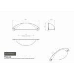 Pattern Cup Handle in Satin Nickel - 64mm Centres