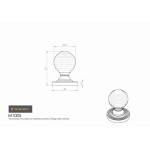 Polished Chrome Queen Anne Reeded Knob | 35mm
