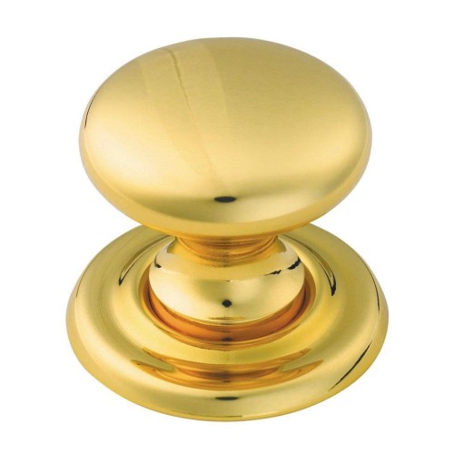 Victorian Knob 36mm - Polished Brass