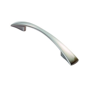 Satin Nickel Waisted Bow Cabinet Handle - 96mm Centres