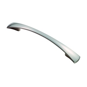 Satin Nickel Waisted Bow Cabinet Handle - 128mm Centres