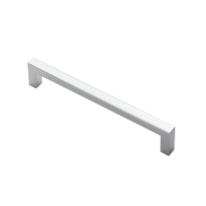 Polished Chrome Square Cabinet Bar Handle - 160mm Centres