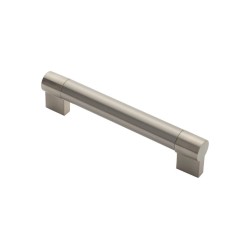 Large Keyhole Bar Handle - Satin Nickel/Stainless Steel - 160mm Centres