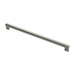 Large Keyhole Bar Handle - Satin Nickel/Stainless Steel - 448mm Centres