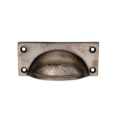 Square Plate Cup Handle - Pewter Finish