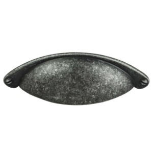 Pattern Cup Handle in Pewter Finish - 64mm Centres