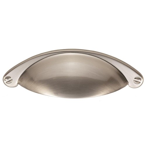 Pattern Cup Handle in Satin Nickel - 64mm Centres