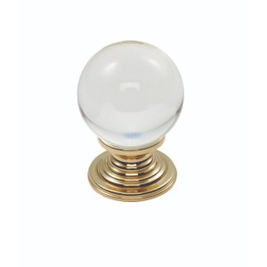 Clear Ball Knob 32mm - Clear Translucent Brass
