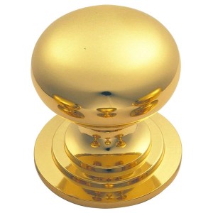 Polished Brass Victorian Cupboard Knob | 42mm