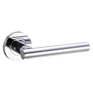 Lucca Door Handle on Rose Polished Chrome
